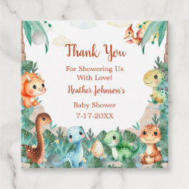 Etiquetas Para Recuerdos Watercolor Cute Dinosaur Boy Baby Shower