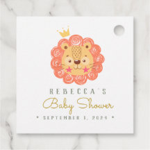 Watercolor Cute Lion Baby Shower