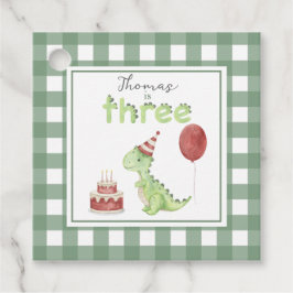 Etiquetas Para Recuerdos Watercolor Dinosaur 3rd birthday