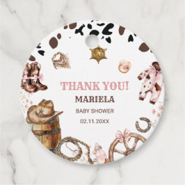 Etiquetas Para Recuerdos Watercolor elegante Little Cowgirl Rodeo Country b