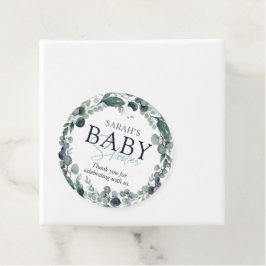 Etiquetas Para Recuerdos Watercolor Eucalyptus Foliage Baby Shower