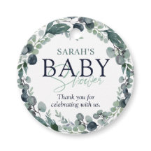 Watercolor Eucalyptus Foliage Baby Shower