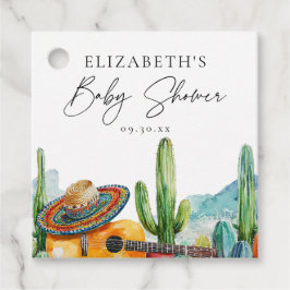 Etiquetas Para Recuerdos Watercolor Fiesta Cactus Baby Shower