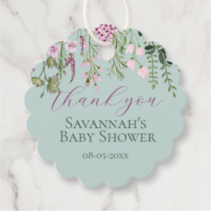 Etiquetas Para Recuerdos Watercolor Flor silvestre Baby Shower Floral Graci
