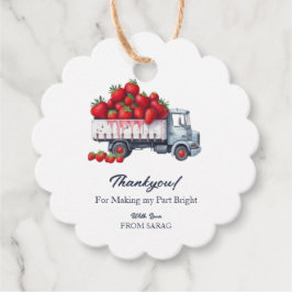 Etiquetas Para Recuerdos Watercolor Fresa ducha bebé gracias