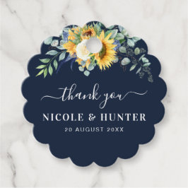 Etiquetas Para Recuerdos Watercolor girasol eucalipto boda gracias