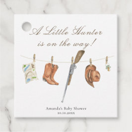 Etiquetas Para Recuerdos Watercolor Hunter Baby Shower