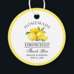 Etiquetas Para Recuerdos Watercolor Lemons Boda Gracias Limoncello Round<br><div class="desc">Elegante acuarela Lemons Limoncello Casero Boda Gracias Etiquetas</div>