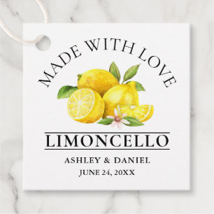 Etiquetas Para Recuerdos Watercolor Lemons Boda Love Limoncello