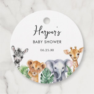 Etiquetas Para Recuerdos Watercolor Little Wild One Safari Baby Shower