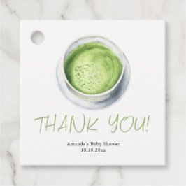 Etiquetas Para Recuerdos Watercolor Matcha Latte Baby Shower Gracias