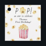Etiquetas Para Recuerdos Watercolor Popcorn Kids Birthday Fiesta<br><div class="desc">Fiesta de cumpleaños de los niños acuarela. Palomitas de acuarela.</div>