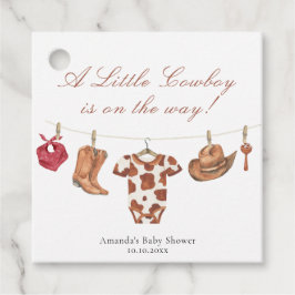 Etiquetas Para Recuerdos Watercolor Rodeo Western Cowboy Baby Shower