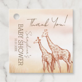 Etiquetas Para Recuerdos Watercolor Safari Giraffe Baby Shower Gracias