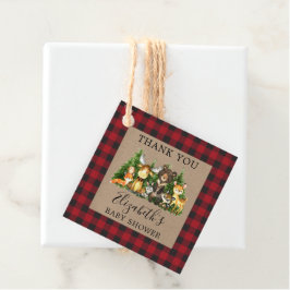 Etiquetas Para Recuerdos Watercolor Woodland Animals Rustic Baby Shower