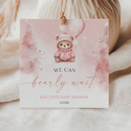 Etiquetas Para Recuerdos We Can Bearly Wait Winter Teddy Bear Baby Shower