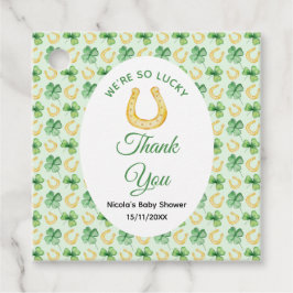 Etiquetas Para Recuerdos We're So Lucky Horseshoe St Patrick's Baby Shower