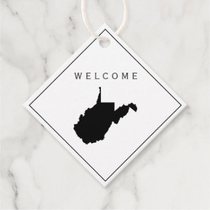 Etiquetas Para Recuerdos West Virginia Welcome Bag Gift Tag Boda Weekend