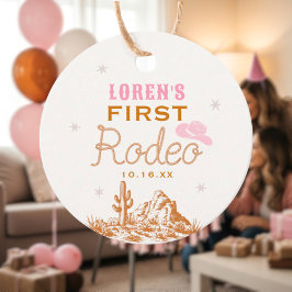 Etiquetas Para Recuerdos Western First Rodeo Cowgirl 1st Birthday