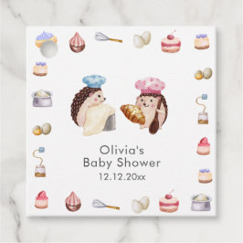 Etiquetas Para Recuerdos Whimsical Cute Hedgehog Chef Baker Baby Shower 