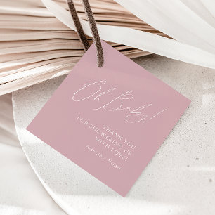 Etiquetas Para Recuerdos Whimsical Dusty Rosa Oh Baby Shower Gracias