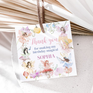 Etiquetas Para Recuerdos Whimsical Fairy First Birday Party Square