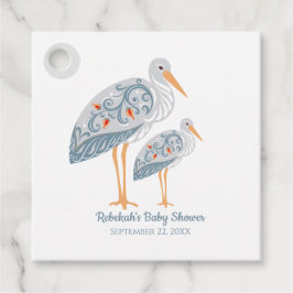 Etiquetas Para Recuerdos Whimsical Folk Art Stork | BABY SHOWER