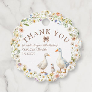 Etiquetas Para Recuerdos Whimsical Goose Baby Shower Gracias