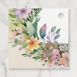 Etiquetas Para Recuerdos Whimsical Pastel Watercolor Boda de flores silvest