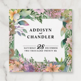 Etiquetas Para Recuerdos Whimsical Pastel Watercolor Boda de flores silvest