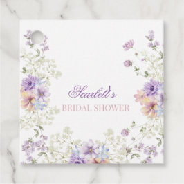 Etiquetas Para Recuerdos Whimsical Soft Wildflowers Cottage Garden Wedding