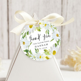 Etiquetas Para Recuerdos White Daisy Baby Shower Gracias Por Favorecer Las 