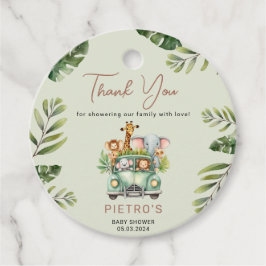 Etiquetas Para Recuerdos Wild One Safari Animals Baby Shower