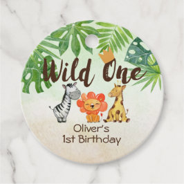Etiquetas Para Recuerdos Wild One, Safari First Birday