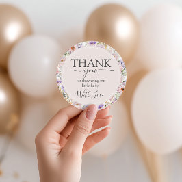 Etiquetas Para Recuerdos Wildflower Baby Shower Favor Tags