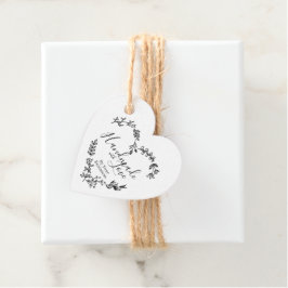 Etiquetas Para Recuerdos Wildflowers Heart with Handmade with Love Quote