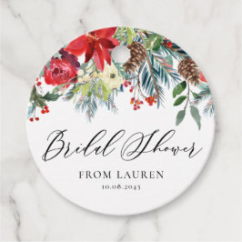 Etiquetas Para Recuerdos Winter Blooms Garland Floral Bridal Shower