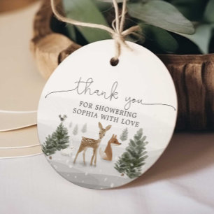 Etiquetas Para Recuerdos Winter Boho Woodland Baby Shower Favorito Tag
