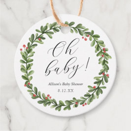 Etiquetas Para Recuerdos Winter Evergreen Oh Baby Shower