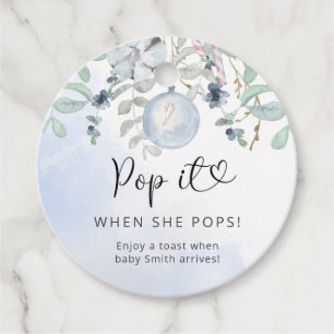 Etiquetas Para Recuerdos Winter Pop lo hace cuando se duchan bebés