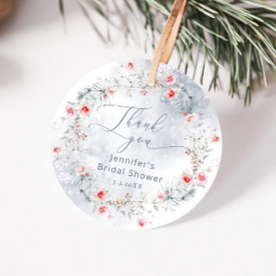 Etiquetas Para Recuerdos Winter Snow in Love Bridal ducha gracias