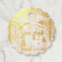 Winter Whimsy Snowman Relieve metalizado Favorito