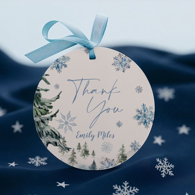 Etiquetas Para Recuerdos Winter Wonderland Gracias (Subido por el creador)