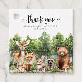 Etiquetas Para Recuerdos Woodland Adventure Green Forest Gracias