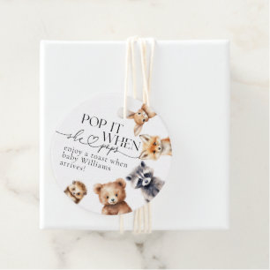 Etiquetas Para Recuerdos Woodland Animals Baby Shower moderno