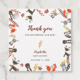 Etiquetas Para Recuerdos Woodland Baby Shower Cute Forest Gracias Caer