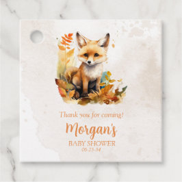 Etiquetas Para Recuerdos Woodland Fox Cute Baby Shower