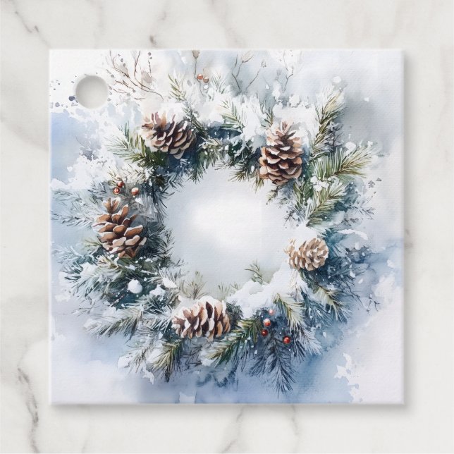 Etiquetas Para Recuerdos Wreath (Anverso)