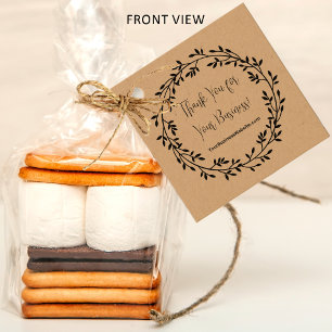 Etiquetas Para Recuerdos Wreath Gracias Por Tu Empresa Insertar Código QR