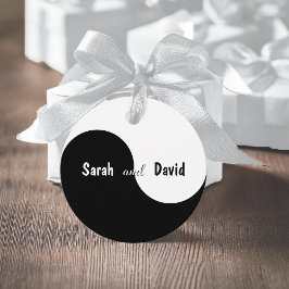 Etiquetas Para Recuerdos Yin Yang Boda Nombres de novias blancas y negras